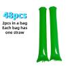 ROSEBB 48pcs Round Head Boom Sticks Thunder Sticks Cheering Sticks Team Spirit Plastic Cheerleading Spirit Stick Clapper Inflatable Noise Maker Sports Supply (Green) view 2