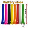 ROSEBB 48pcs Round Head Boom Sticks Thunder Sticks Cheering Sticks Team Spirit Plastic Cheerleading Spirit Stick Clapper Inflatable Noise Maker Sports Supply (Green) view 4