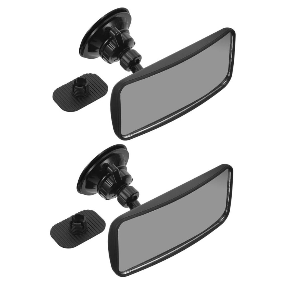 Beatifufu 2pcs Adjustable Suction Cup Car Rear-view Mirror Viewing Mirror for Safety Large Surface for Enhanced Visibility
