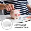 Alasum 24pcs Plastic Piggy Bank Stoppers Coin Bank Bottom Plugs Secure Closure for Money Saving Jars Smooth Finish for DIY Projects White Color view 3