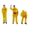JWQFBC 3Pcs 1/64 Tiny Gas Station People Figure Human Figurines Realistic for DIY Projects Photography Props Sand Table Dollhouse, Yellow view 1