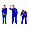 JWQFBC 3Pcs 1/64 Tiny Gas Station People Figure Human Figurines Realistic for DIY Projects Photography Props Sand Table Dollhouse, Blue view 1