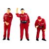 JWQFBC 1/64 Scale Gas Station People Figurines, 3Pcs Resin Miniature Figures for Diorama Layout and Model Scenes view 1