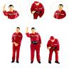 JWQFBC 1/64 Scale Gas Station People Figurines, 3Pcs Resin Miniature Figures for Diorama Layout and Model Scenes view 3