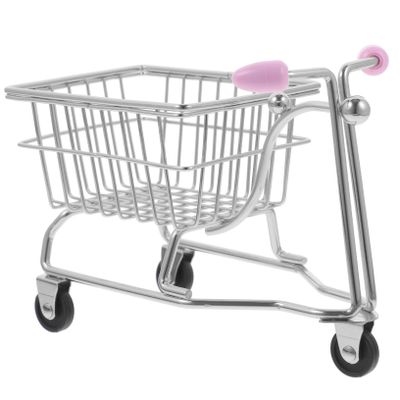 OKUMEYR Egg Holder Makeup Cart Wheels Mini Shopping Cart Toy for Desktop Decor Sponge Blender Holder