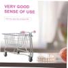 OKUMEYR Egg Holder Makeup Cart Wheels Mini Shopping Cart Toy for Desktop Decor Sponge Blender Holder view 3