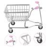 OKUMEYR Egg Holder Makeup Cart Wheels Mini Shopping Cart Toy for Desktop Decor Sponge Blender Holder view 4