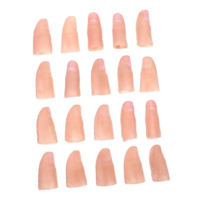 Abaodam 20pcs Magician Fingers Fake Thumb Covers Trick Props Stage Performance Props