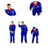 3Pcs 1/64 Tiny Gas Station People Figure Resin Gift Architectural Building Characters Human Figurines Simulation for Diorama, Blue view 2
