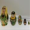 Irish Nesting Dolls - 5 Pieces Handmade Wood Teeny Tiny Set 1 1/3' - St. Patrick's Day Specialty view 1