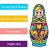 Irish Nesting Dolls - 5 Pieces Handmade Wood Teeny Tiny Set 1 1/3' - St. Patrick's Day Specialty view 3