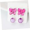 KONTONTY 7 Pairs Fashionable Boys and Girls Clip-on Earrings Set for Girls Princess Style Acrylic Hoop Earrings Storage Box view 4