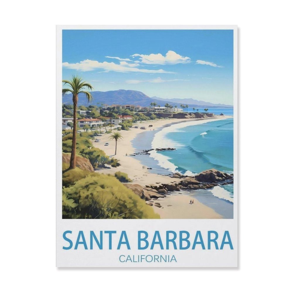 1000PcsSanta Barbara CaliforniaJigsaw Adult Decompression Game Puzzle Students Toy for Children Christmas Birthday Gifts38x26cm-Q89
