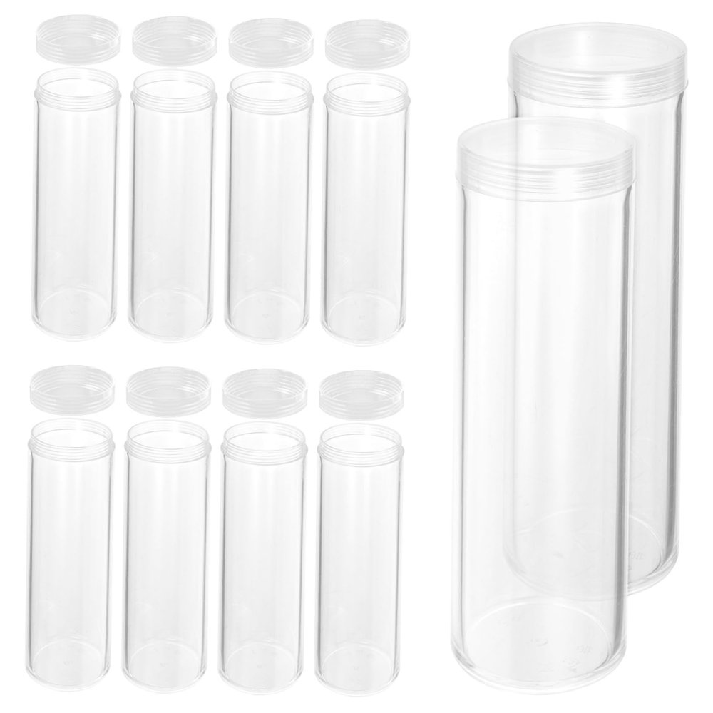 Tofficu 10pcs Coin Storage Tubes Coin Wrappers Collecting Holder Organizer Diameter