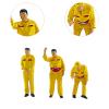 Menolana 3Pcs 1/64 Miniature Model Gas Station People Figures Human Figurines Realistic for Micro Landscapes Miniature Scene Dollhouse, Yellow view 3