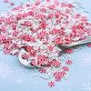 Peppermint Candy and White Sprinkle Mix, Polymer Clay Fake Sprinkles for Crafts, Fake Bake, Slime, Decoden, Funfetti Jimmies (100 gram bag) view 1