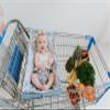 Binxy Baby Shopping Cart Hammock  Infant Seat for Grocery Carts  Holds Car Seats Securely  Compatible with Select 4-Seater Wagons (2024 Wide)  Supports Up to 50 lbs  Heritage Blue view 2