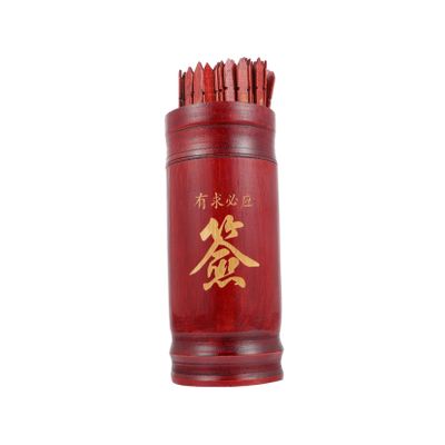 Alasum 1set Unique Buddhist Divination Sticks Game Bucket Bamboo Sticks and Guide Book for Home and Temple Use Compact and Portable Divination Prop