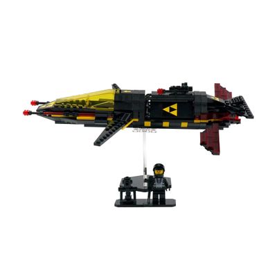 Brickcessories Display Stand Compatible with Set 40580 - Blacktron Cruiser - Acrylic Display Stand - Set Not Included