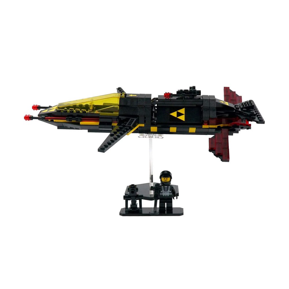 Brickcessories Display Stand Compatible with Set 40580 - Blacktron Cruiser - Acrylic Display Stand - Set Not Included