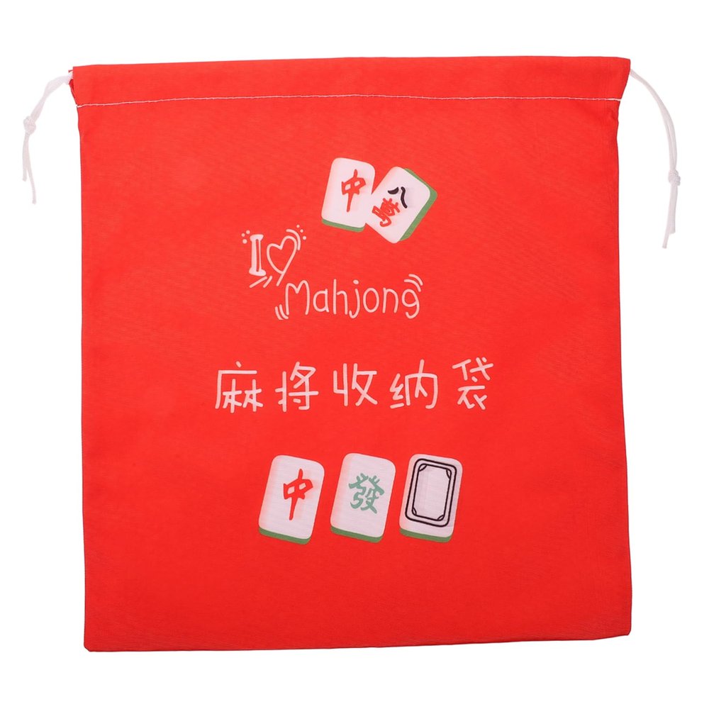FRCOLOR Holder Bag Plastic Organizer Drawstring Mahjong Game Bag Large Capacity Storage Pouches Occasion-Friendly