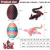 4PCS 3D Printed Dragon Eggs with Dragon Inside and DND Dice Sets, Easter Mini Mystery Dragon Egg Articulated Crystal Flying Dragon Fidget Toy, Surprise 3D Printed Animals Toy Set view 4