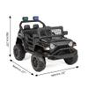 12V 7AH Kids Ride-On Truck Jeep, Electric Car with Parent Remote Control, Spring Suspension, LED Lights, Bluetooth, Music, Black view 3