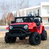 12V 7AH Kids Ride-On Truck Jeep, Electric Car with Parent Remote Control, Spring Suspension, LED Lights, Bluetooth, Music, Bright Red view 1