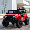 12V 7AH Kids Ride-On Truck Jeep, Electric Car with Parent Remote Control, Spring Suspension, LED Lights, Bluetooth, Music, Bright Red view 4