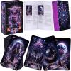 BQLXBABLT Tarot Cards Deck for Beginners with Guide Book Pretty Unique 400GSM Thick Purple Rose (Original) Tarot Oracle Cards with Embossed Edge Standard Size (4.75 * 2.75 in) view 1