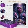BQLXBABLT Tarot Cards Deck for Beginners with Guide Book Pretty Unique 400GSM Thick Purple Rose (Original) Tarot Oracle Cards with Embossed Edge Standard Size (4.75 * 2.75 in) view 4