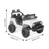 12V 7AH Kids Ride-On Truck Car, Electric Car with Parent Remote Control, Spring Suspension, LED Lights, Bluetooth, Music, White view 3