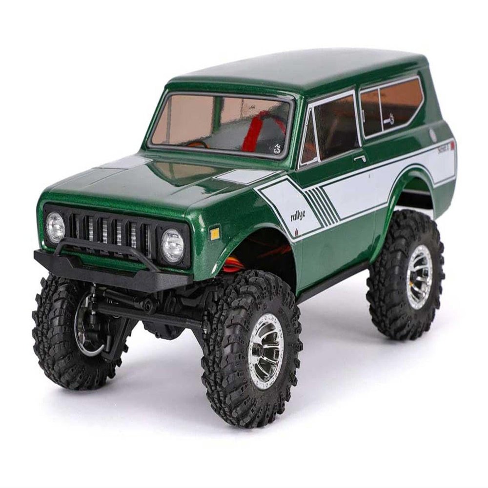 Redcat Racing Ascent 18 Scout II 1/18 Scale RC Rock Crawler Brushed 4WD RC Truck with Portal Axles, Aluminum Chassis, LED Lights, Waterproof Electronics, 2.4GHz RTR Remote Control Car Green