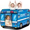 Britik Pop Up Play Tent for Kids Aged 3-5 Years Old Boys and Girls : Police Car Playhouse Toy Play Tents for Toddlers 3-5 Kids Tent Indoor Outdoor Playhouse Toys for 3 + Year Old, Police Car view 1