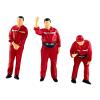 EHJRE 3X 1:64 Scale Miniature Model Gas Station People Figures Resin Human Figurines Realistic for DIY Projects Micro Landscapes, red view 1