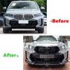 Front Bumper Lip Spoiler Splitter Diffuser Compatible For BMW 6 Series X6 G06 LCI M Sport 2023 2024 2025 ABS Body Kits Tuning(Glossy black) view 4