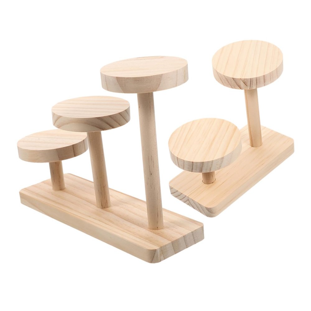 Alipis Wooden Display Stand Holder Action Figure Stand Desktop Display Rack Sturdy Space-saving Design