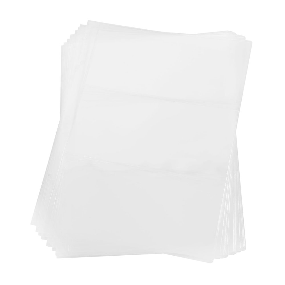 STOBOK 1bag Money Wraps for Bills Page Banknote Loose Leaf Organizer Sleeves Currency Sleeves Safe Banknote Storage