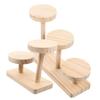 ABOOFAN Action Figure Stand Wooden Display Rack Tiered Shelf Riser Display Holder Organize Collectibles view 1