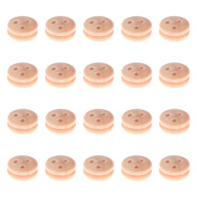 20 Pack Model Ship Pulleys, Wooden Small Model Ship Pulleys for Classic Sailing Vessel Models, Model Ship Building Accessories (5mm)