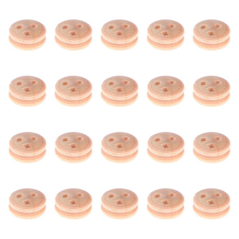 20 Pack Model Ship Pulleys, Wooden Small Model Ship Pulleys for Classic Sailing Vessel Models, Model Ship Building Accessories (4mm)