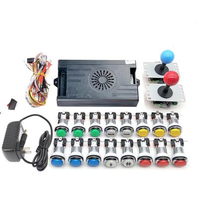 9800 in 1 Game System Kit Saga with Sliver LED Arcade Buttons 5 Pin 8 Way Joystick, VGA, HDMI Compatible, High Score Record, 3D Games HD 1280x720P Output, DIY Home Video Game (Multicolor)