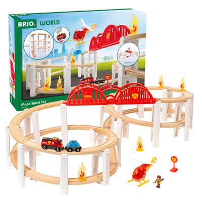 BRIO World 36114 Mega Spiral Set | Toy Train Set for Kids Aged 3 Years Up