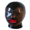 Full Cover Latex Hood Rubber Mask with Red Gag Eyes Open Mesh Hole Club Wear Cosplay (L) view 1