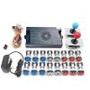 9800 in 1 Arcade Kit Saga Box with Sliver LED Arcade Buttons Mame 5 Pin 8 Way Joystick Arcade DX Kit 4 Players Game for DIY Home Video Game (Red and Blue) view 1