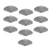 10 Pieces 2"x 2" Square Pressed Steel Metal Dome Cap Steel (for Steel Post) view 1