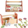 Fisher-Price Wood Pretend Play Toy Tiny Garden Caddy, 12-Piece Set with Wooden Tools & Plants for Preschool Kids Ages 3+ Years (Amazon Exclusive) view 1