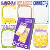 Dotimo Travel Games for Kids Ages 3+, 90-Page Activity Book with Hangman & 5 Classic Games, Screen-Free Road Trip Essentials, 6"x9" Tear-Out Sheets view 1