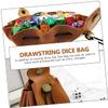 Alasum Drawstring Dice Bag Convenient Portable Dice Pouch for Games Travel Storage Lightweight Organizer for Cards Items Deep view 3