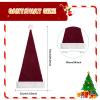 Cozypower 4 Pack Burgundy Santa Hats Velvet Long Unisex Extra Thicken Plush Christmas Hats for Adults Xmas New Year Gift view 2